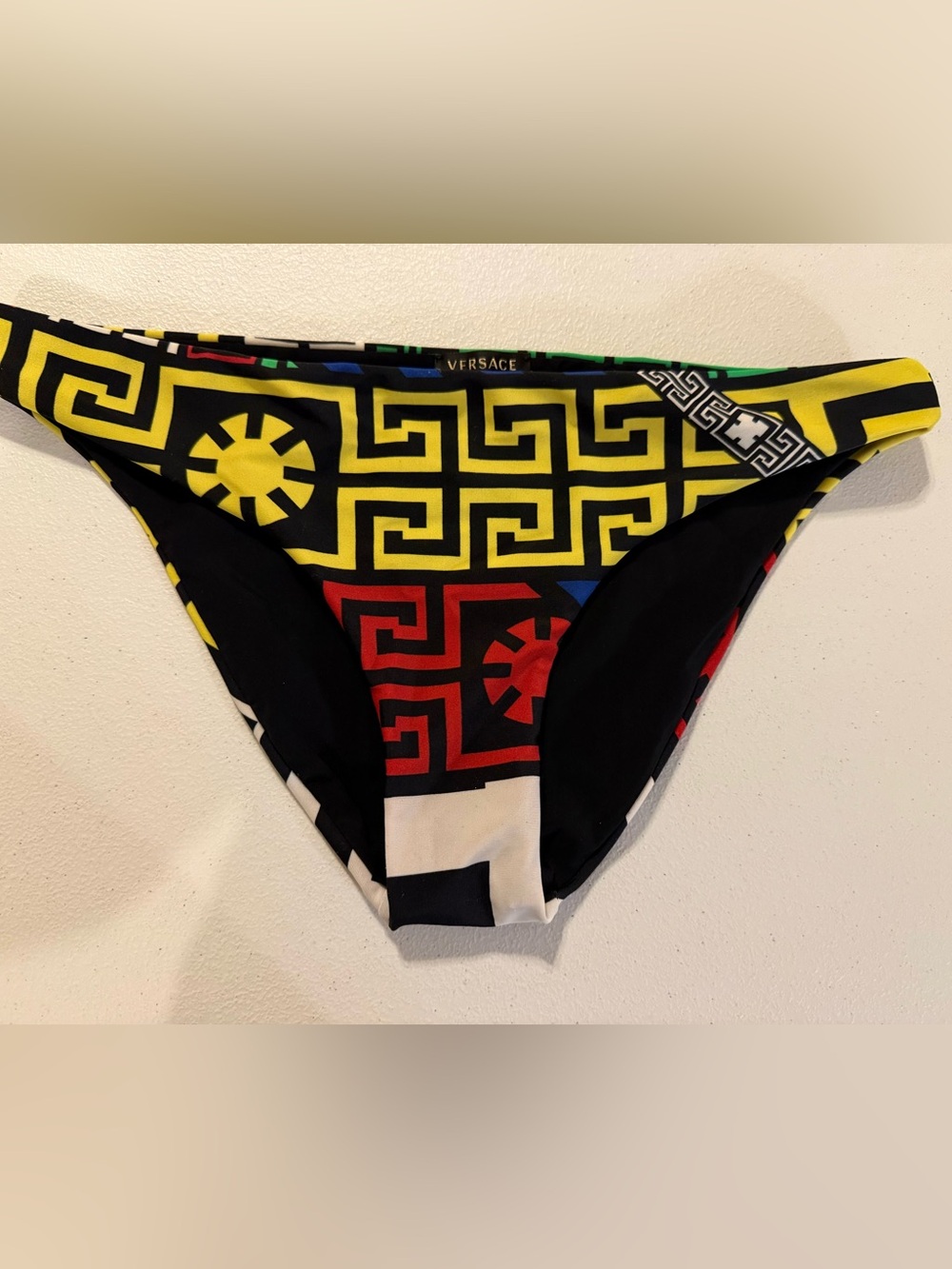 VERSACE Beachware Women's Swimwear Bikini Bottom Logo medium Greek Geometric